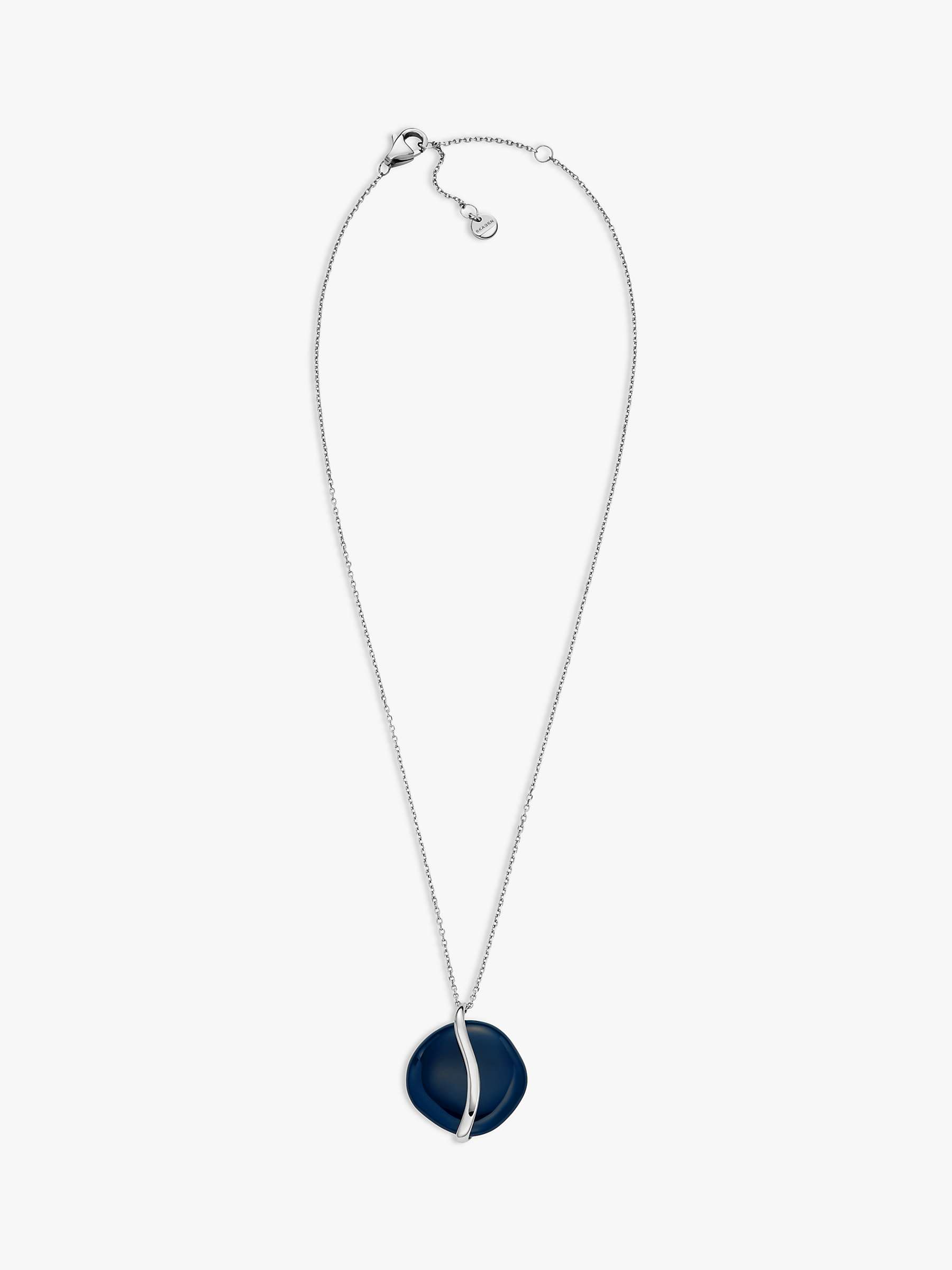 Buy Skagen Glass Stone Wave Pendant Necklace Online at johnlewis.com