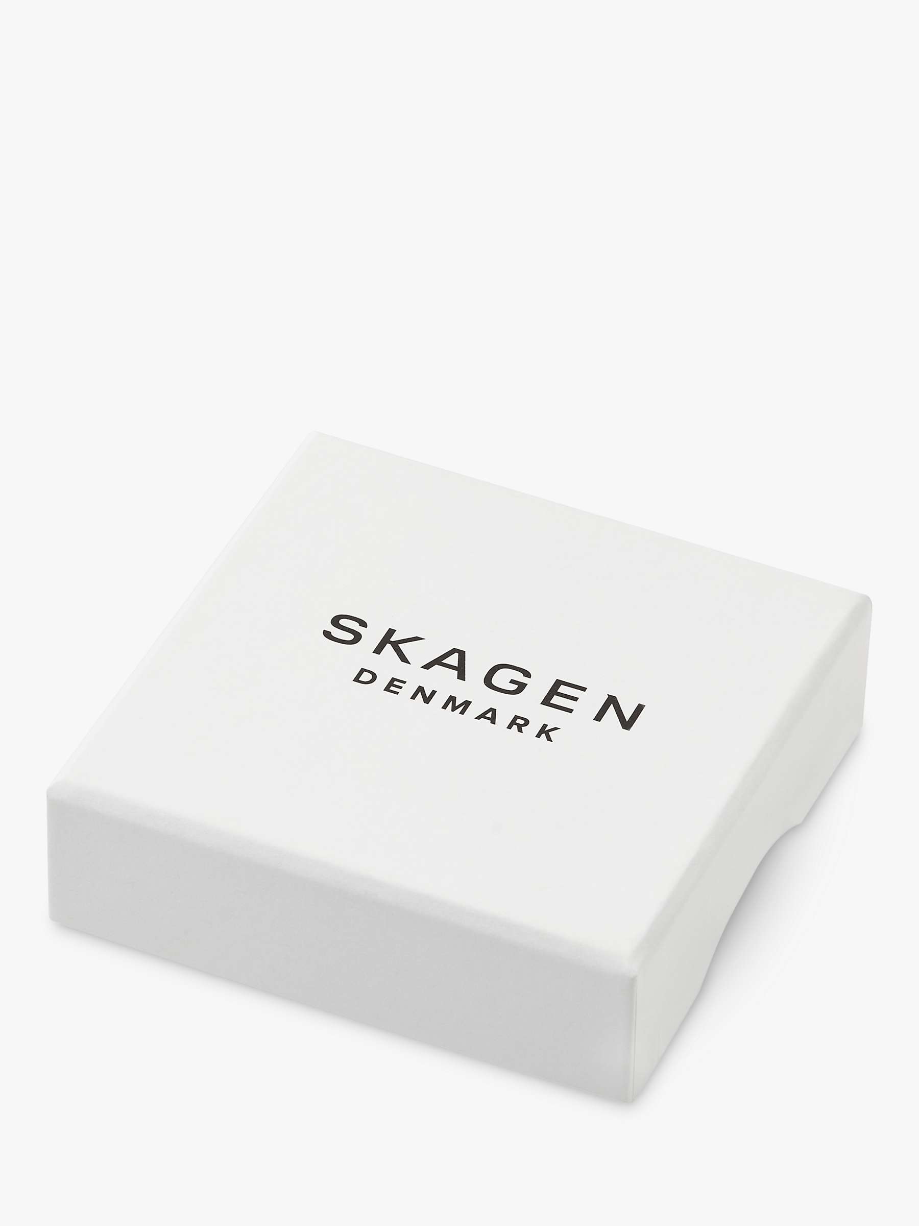 Buy Skagen Stone Glass Drop Earrings, Rose Gold/White Online at johnlewis.com