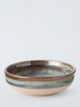 John Lewis Stoneware Cat Bowl, Green/Multi