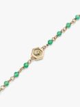 Olivia Burton Beaded Agate Charm Bracelet, Gold/Green