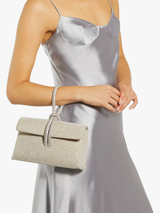 Dune Brynie Diamante Handle Textured Grab Bag, Gold
