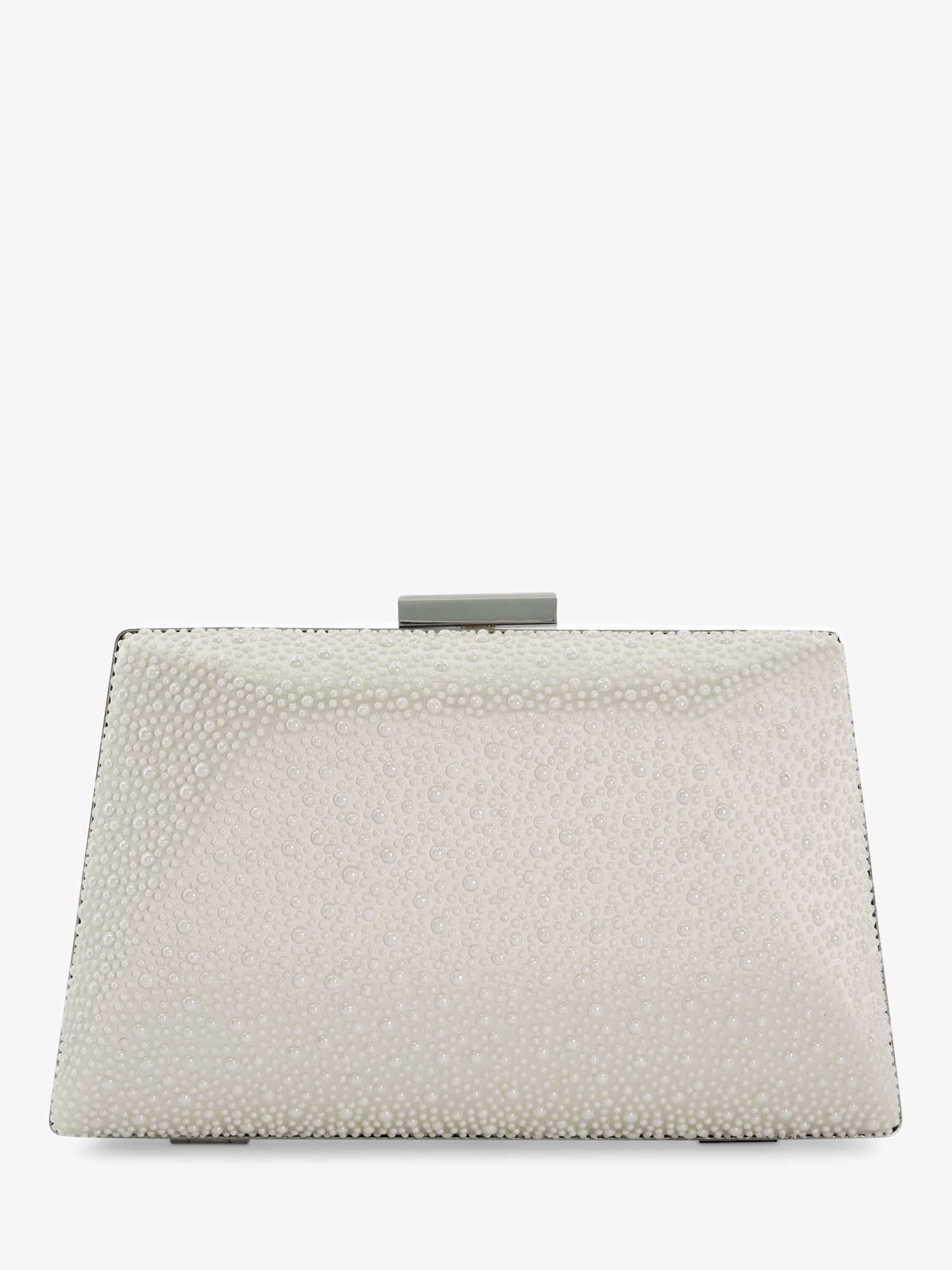 Dune Because Pearl Effect Clutch Bag, Ivory at John Lewis & Partners