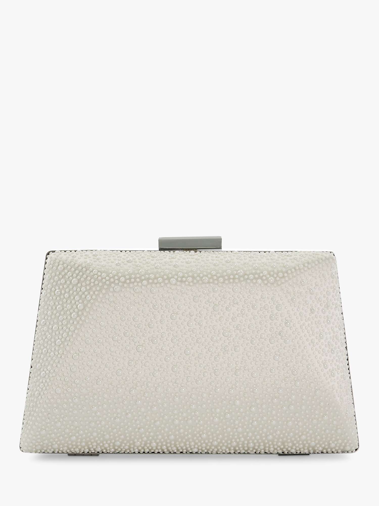 Buy Dune Because Pearl Effect Clutch Bag, Ivory Online at johnlewis.com