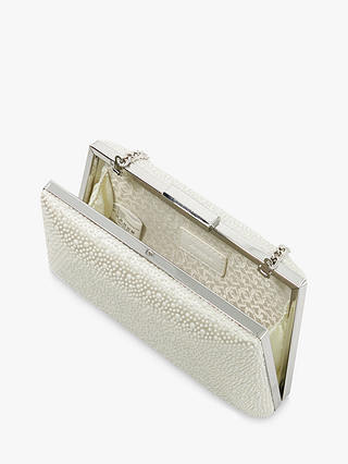 Dune Because Pearl Effect Clutch Bag, Ivory