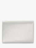 Dune Blossoming Satin Flower Clutch Bag, White