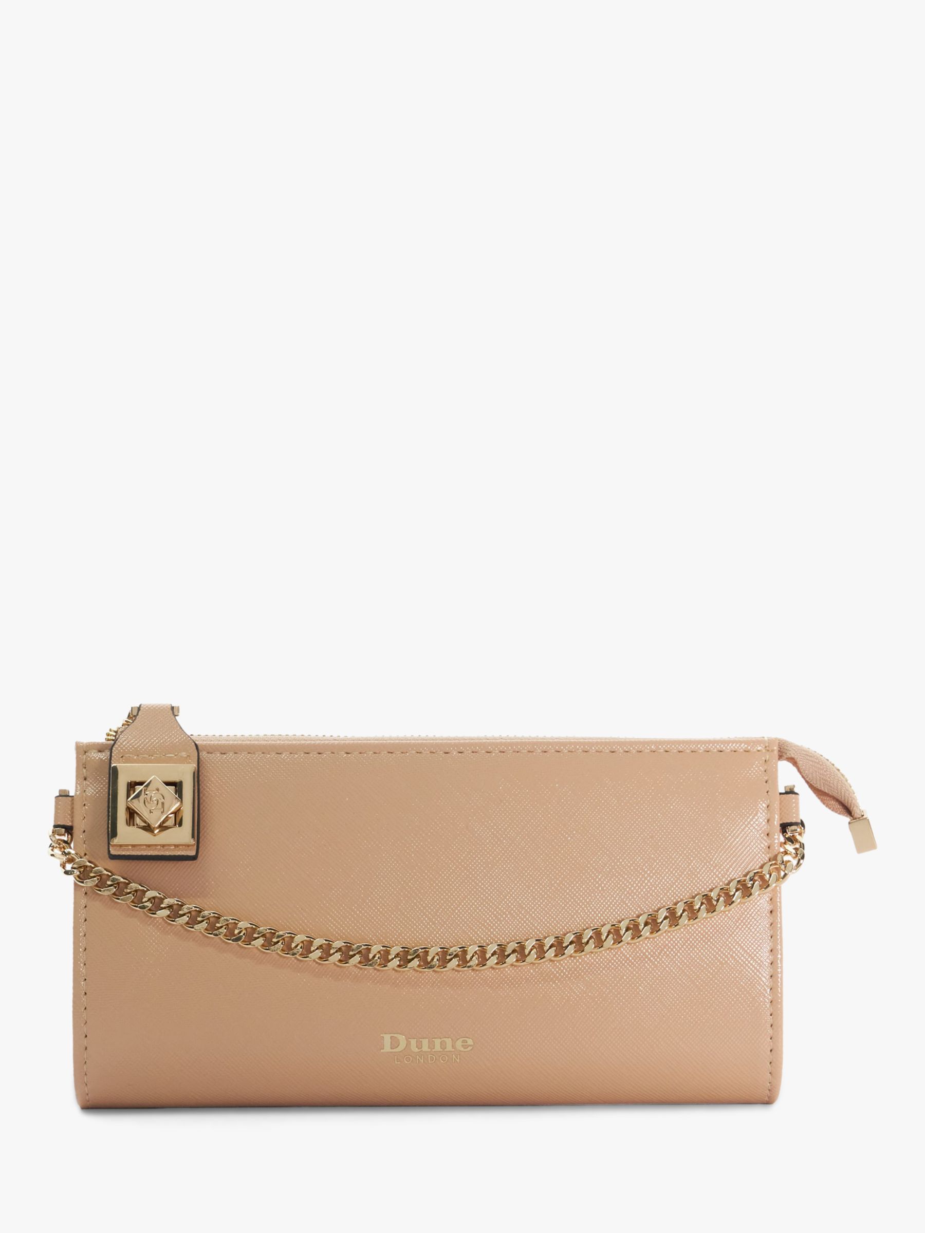 Dune Koining Textured Clutch Bag, Blush at John Lewis & Partners