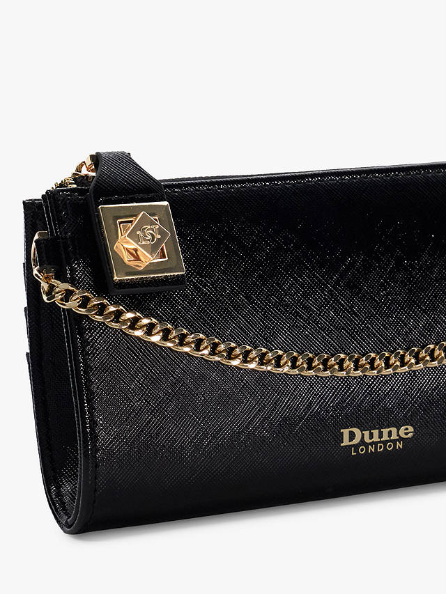 Dune Koining Textured Clutch Bag, Black