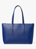 Aspinal of London Regent Saffiano Leather Zip-Top Tote Bag, Caspian Blue