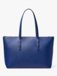 Aspinal of London Regent Saffiano Leather Zip-Top Tote Bag, Caspian Blue