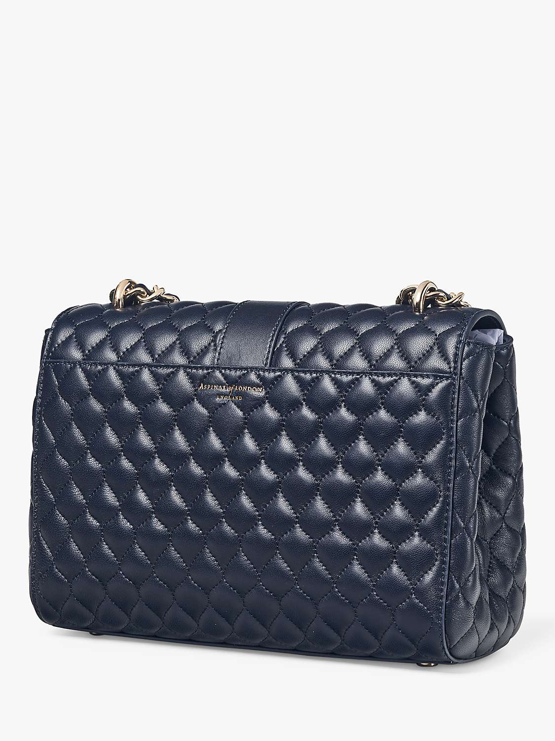 Buy Aspinal of London Lottie Large Smooth Quilted Leather Shoulder Bag Online at johnlewis.com
