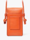 Aspinal of London Ella Full Grain Pebble Leather Phone Pouch, Orange