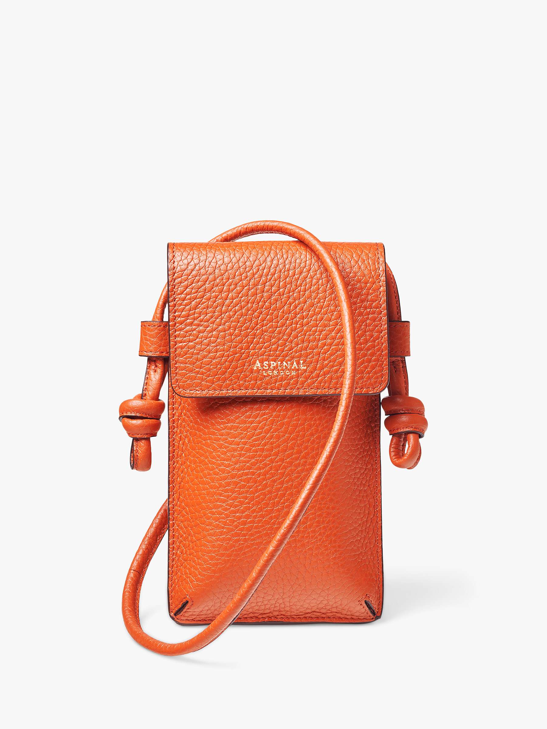 Buy Aspinal of London Ella Full Grain Pebble Leather Phone Pouch Online at johnlewis.com