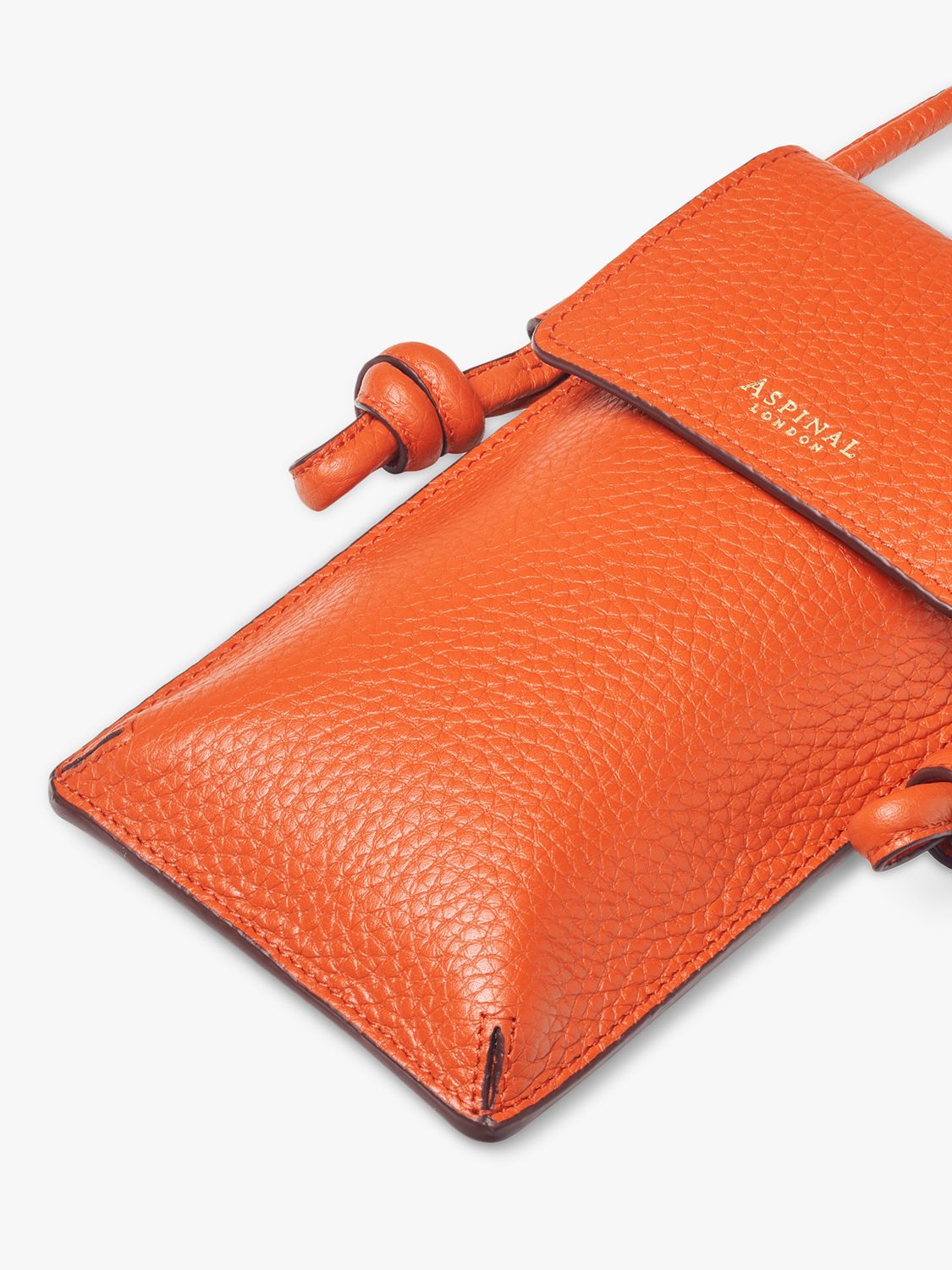 Buy Aspinal of London Ella Pebble Leather Phone Pouch Online at johnlewis.com