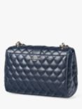 Aspinal of London Lottie Small Smooth Quilted Leather Shoulder Bag, Navy