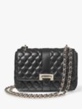 Aspinal of London Lottie Small Smooth Quilted Leather Shoulder Bag, Black