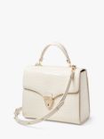 Aspinal of London Mayfair Croc Effect Leather Cross Body Bag, Ivory