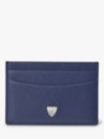 Aspinal of London Saffiano Leather Slim Credit Card Holder, Caspian Blue