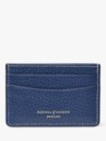 Aspinal of London Pebble Leather Slim Credit Card Case, Caspian Blue