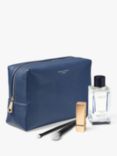 Aspinal of London Large Pebble Leather Cosmetic Case, Caspian Blue
