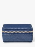 Aspinal of London Small Pebble Leather Jewellery Case, Caspian Blue