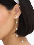 Jon Richard Fine Chain And Freshwater Pearl Earrings, Gold