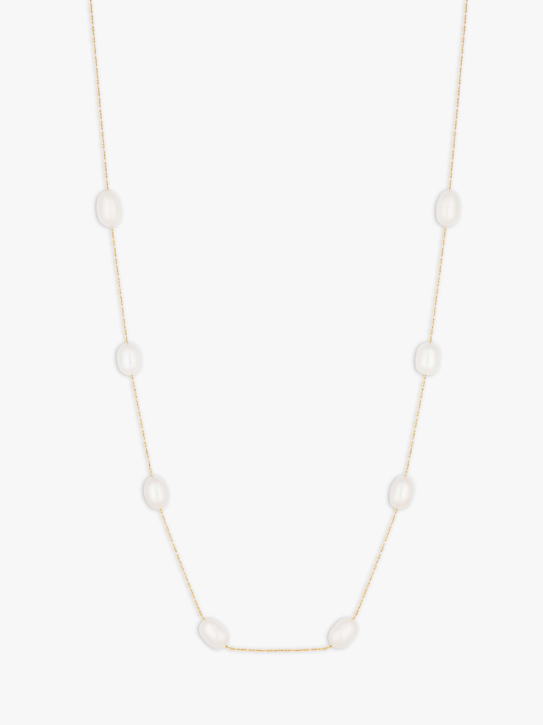 Buy Jon Richard Fine Chain And Freshwater Pearl Necklace, Gold Online at johnlewis.com