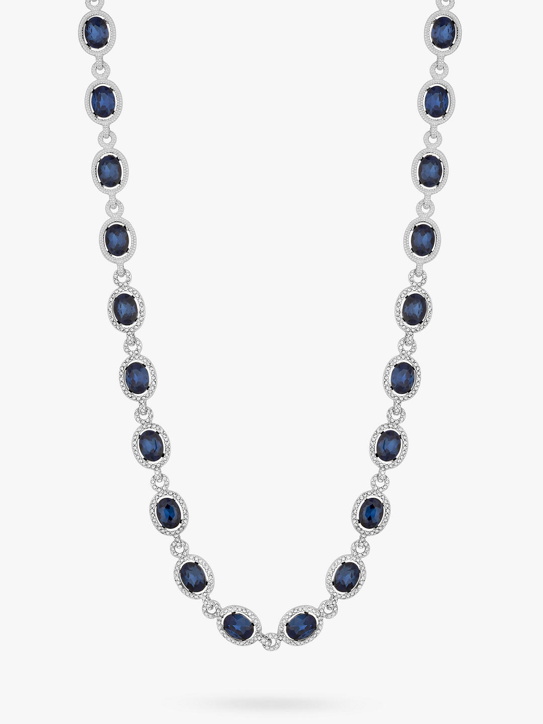 Jon Richard Silver Plated Halo Necklace, Blue