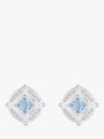 Simply Silver Spinel And Cubic Zirconia Earrings, Silver/Blue