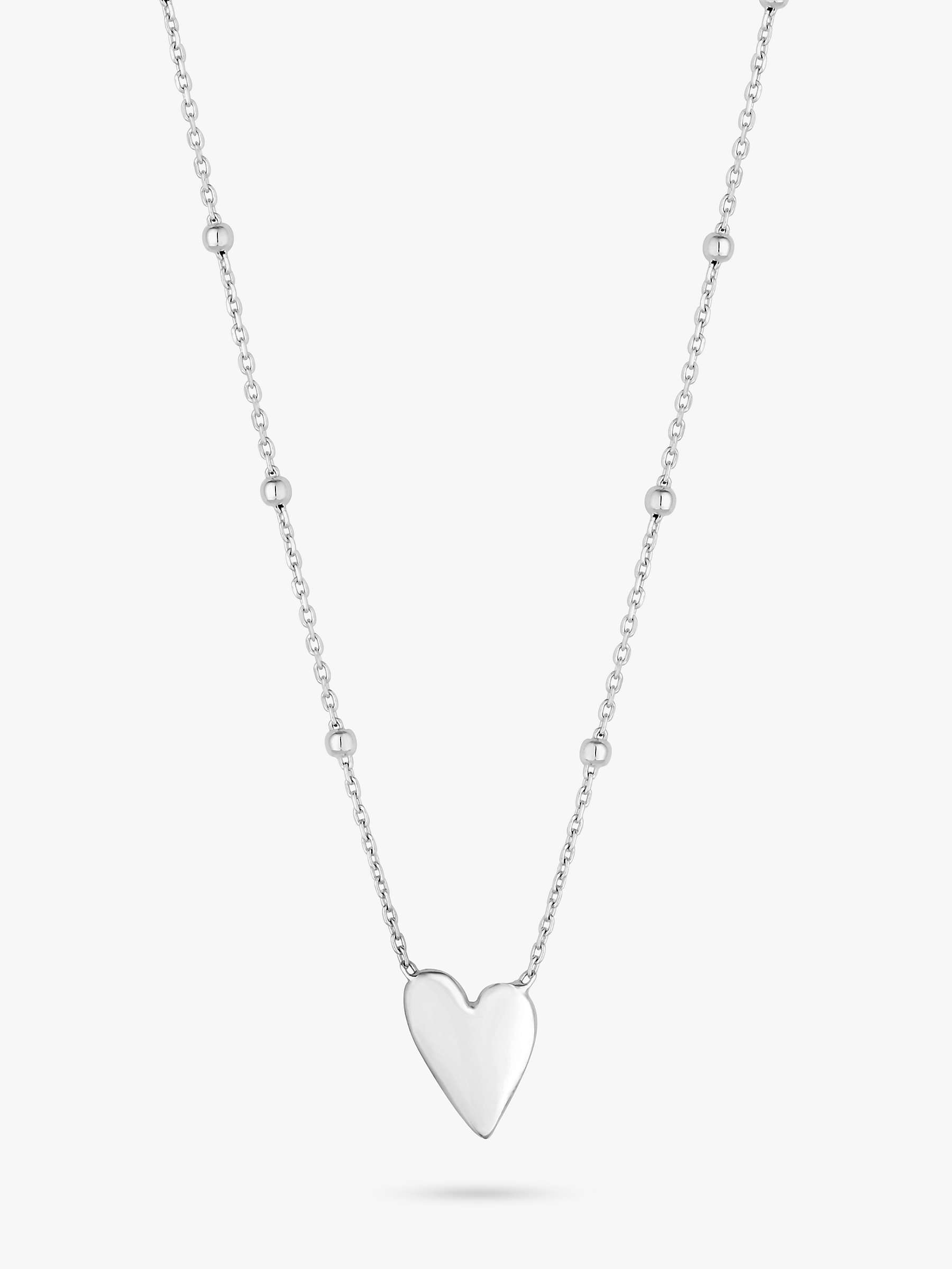 Buy Simply Silver Heart Pendant Necklace, Silver Online at johnlewis.com