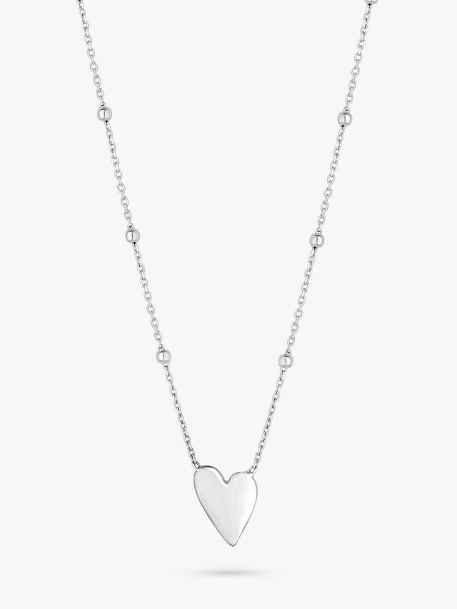 Simply Silver Heart Pendant Necklace, Silver