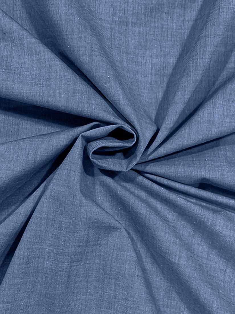 Oddies Textiles Cotton Chambray Fabric, Royal Blue