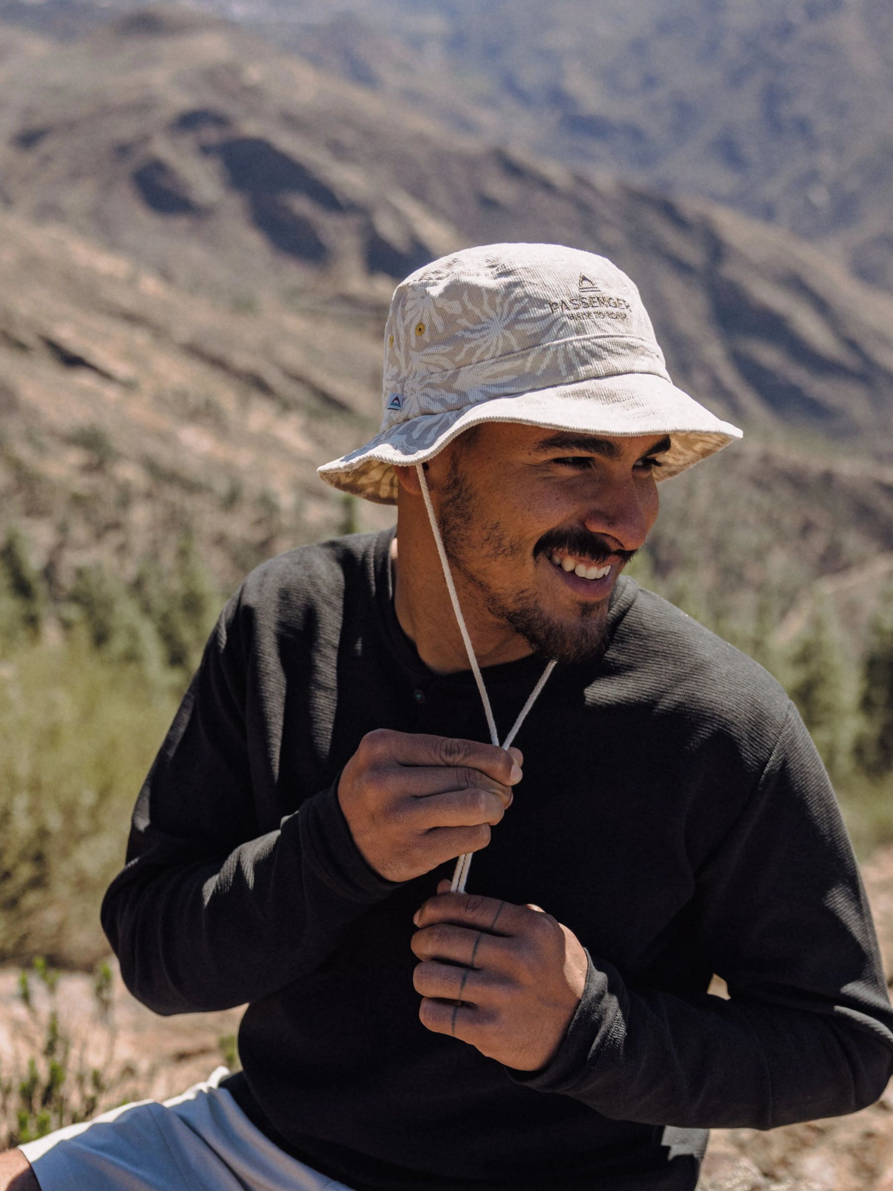 Passenger Corduroy Bucket Hat, Golden Spice/Pebble Grey