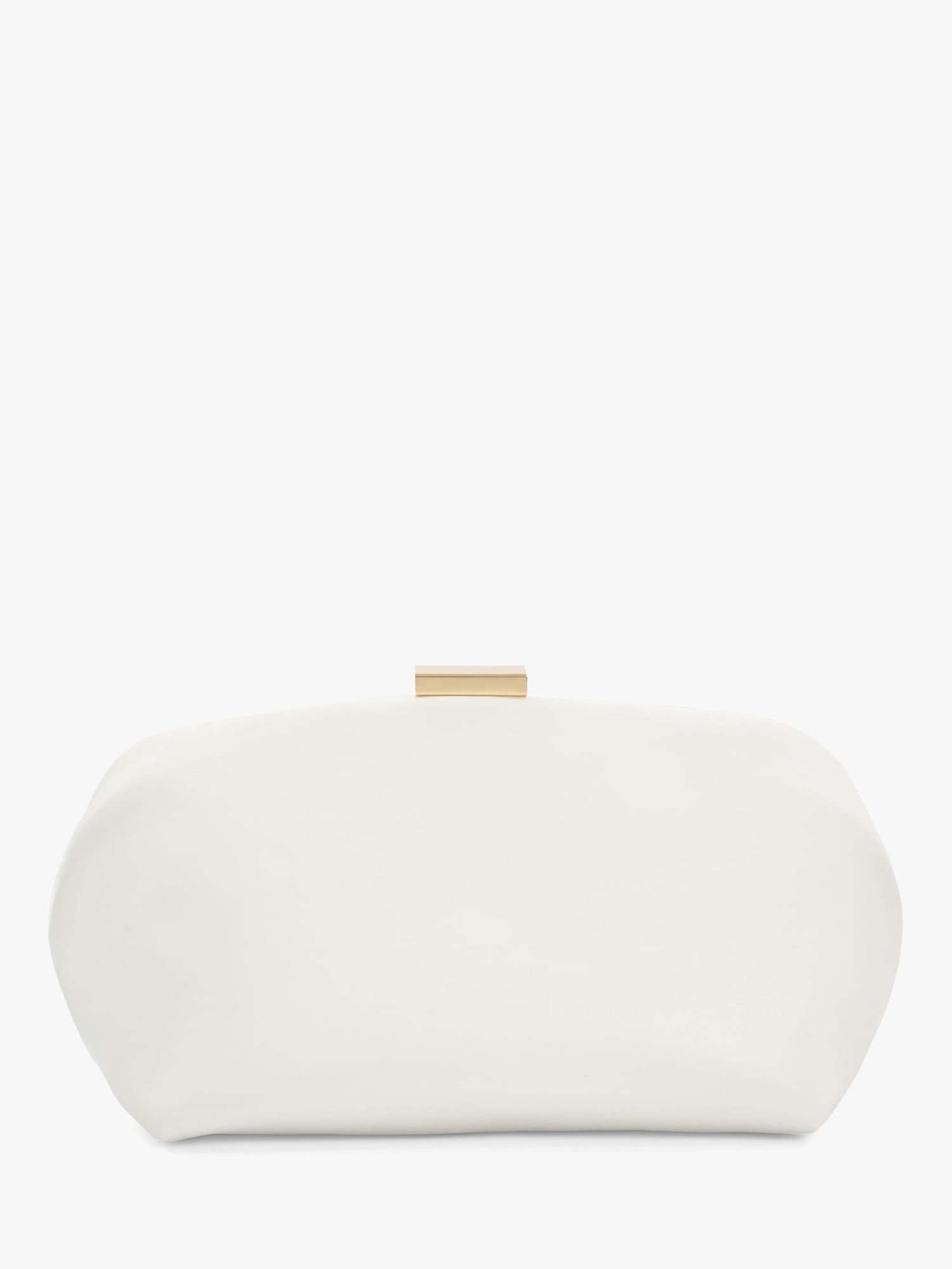Buy Dune Expect Cube Clasp Clutch Bag, White Online at johnlewis.com