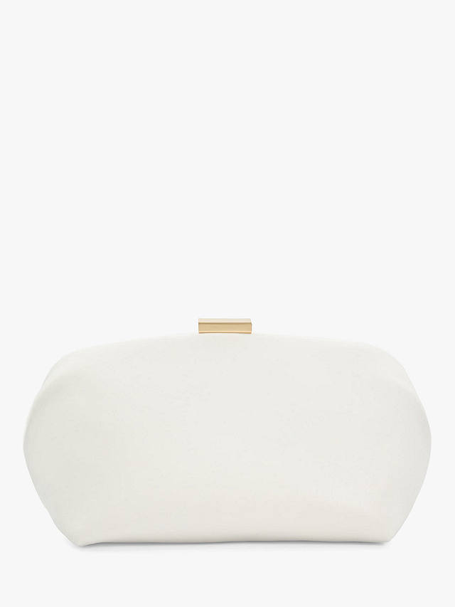 Dune Expect Cube Clasp Clutch Bag, White
