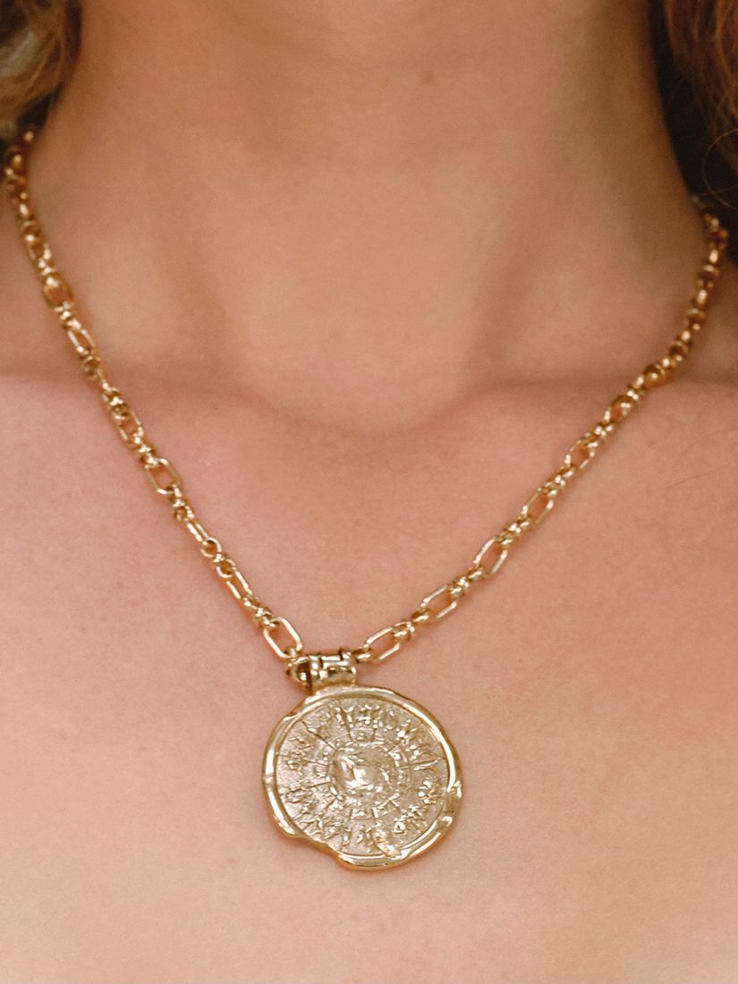 Buy Deborah Blyth Achilles Shield Pendant Necklace, Gold Online at johnlewis.com