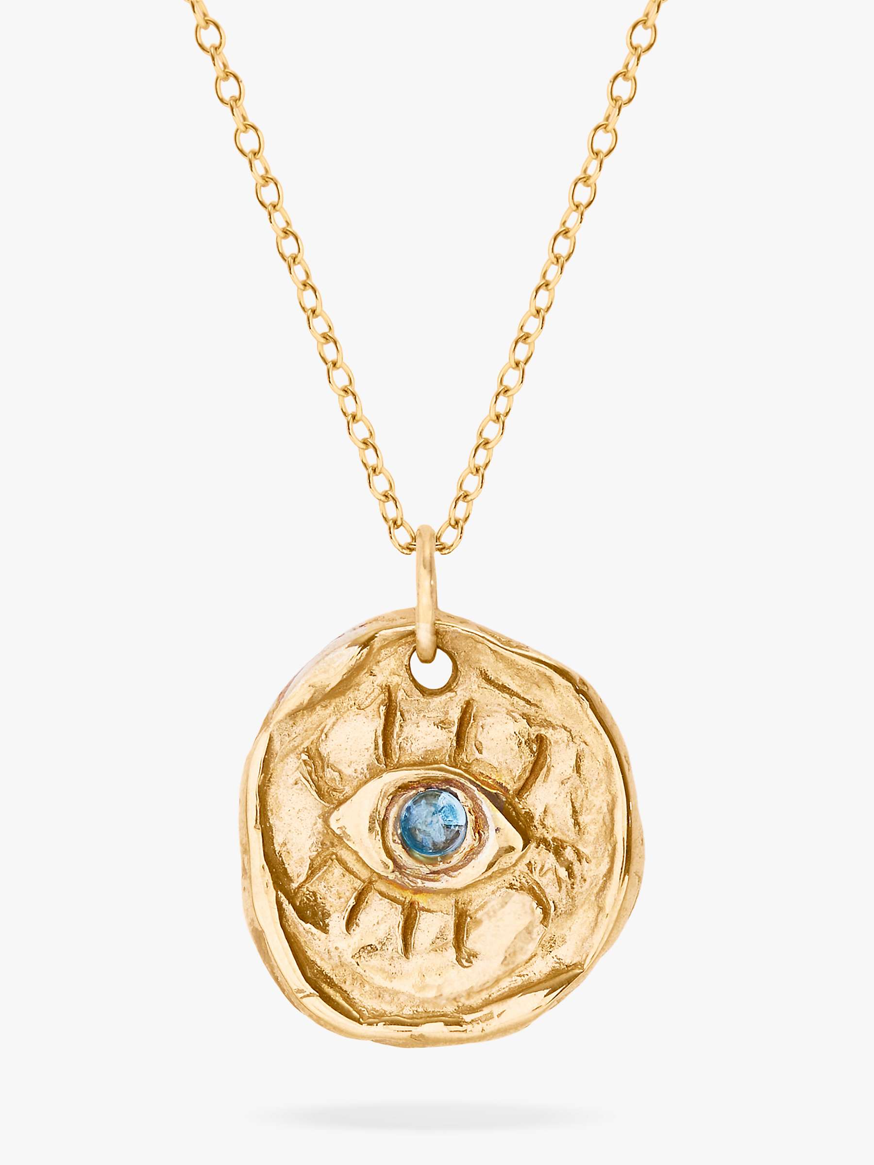 Buy Deborah Blyth The Evil Eye Topaz Pendant Necklace, Gold Online at johnlewis.com
