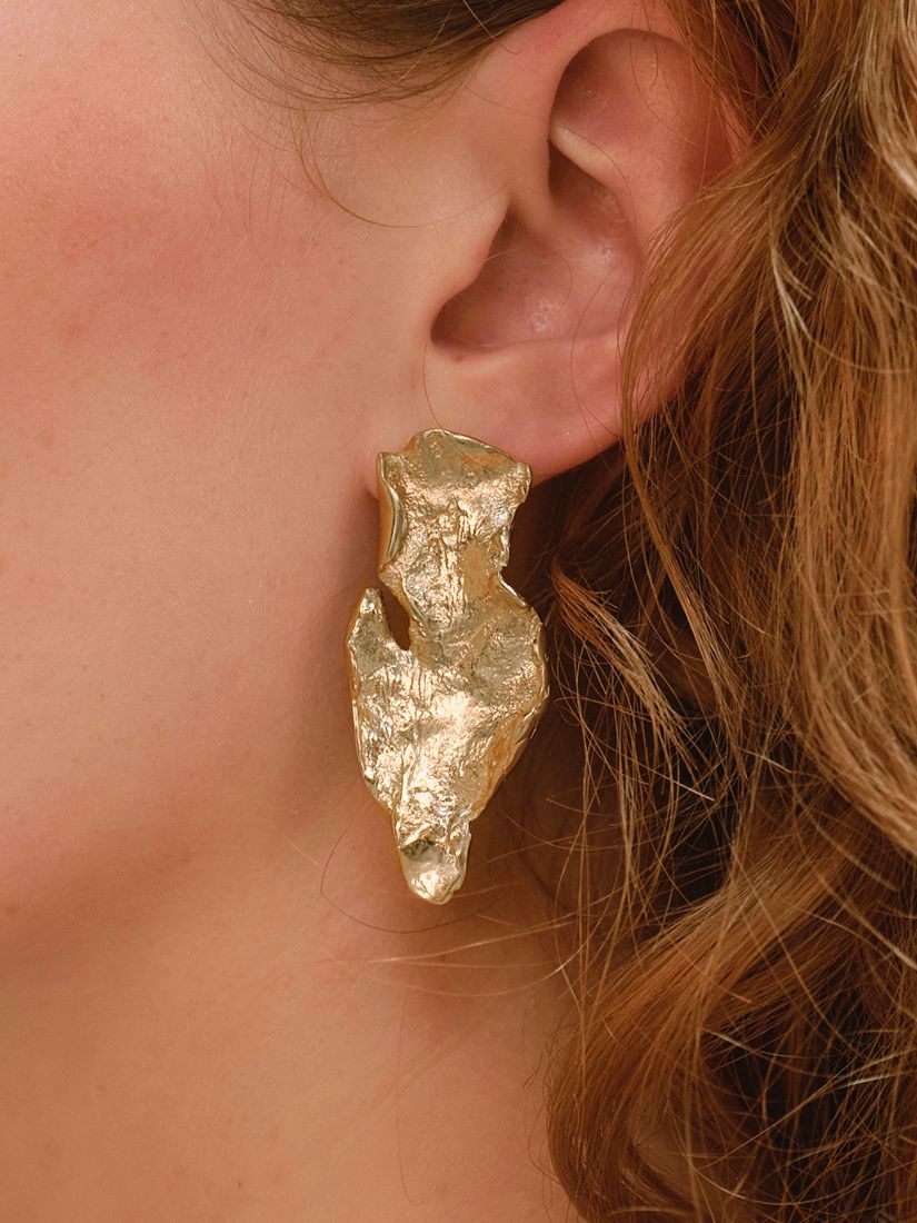 Deborah Blyth Flow Stud Earrings, Gold