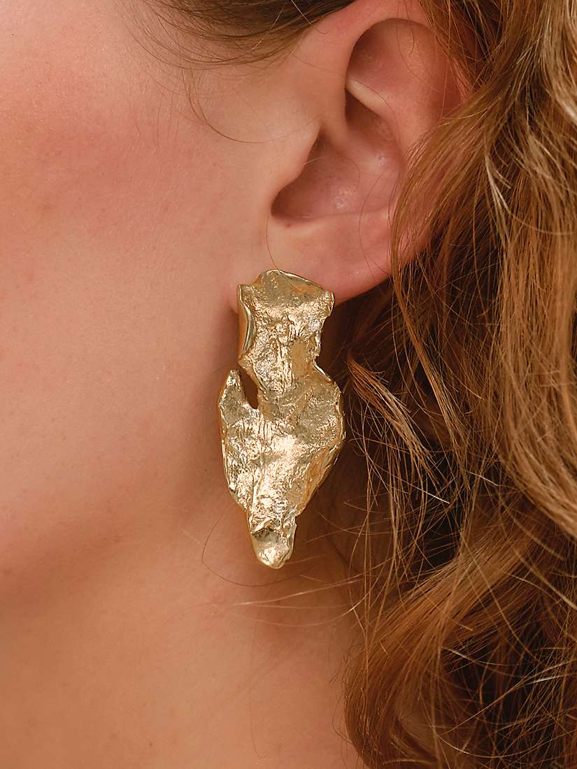 Buy Deborah Blyth Flow Stud Earrings, Gold Online at johnlewis.com