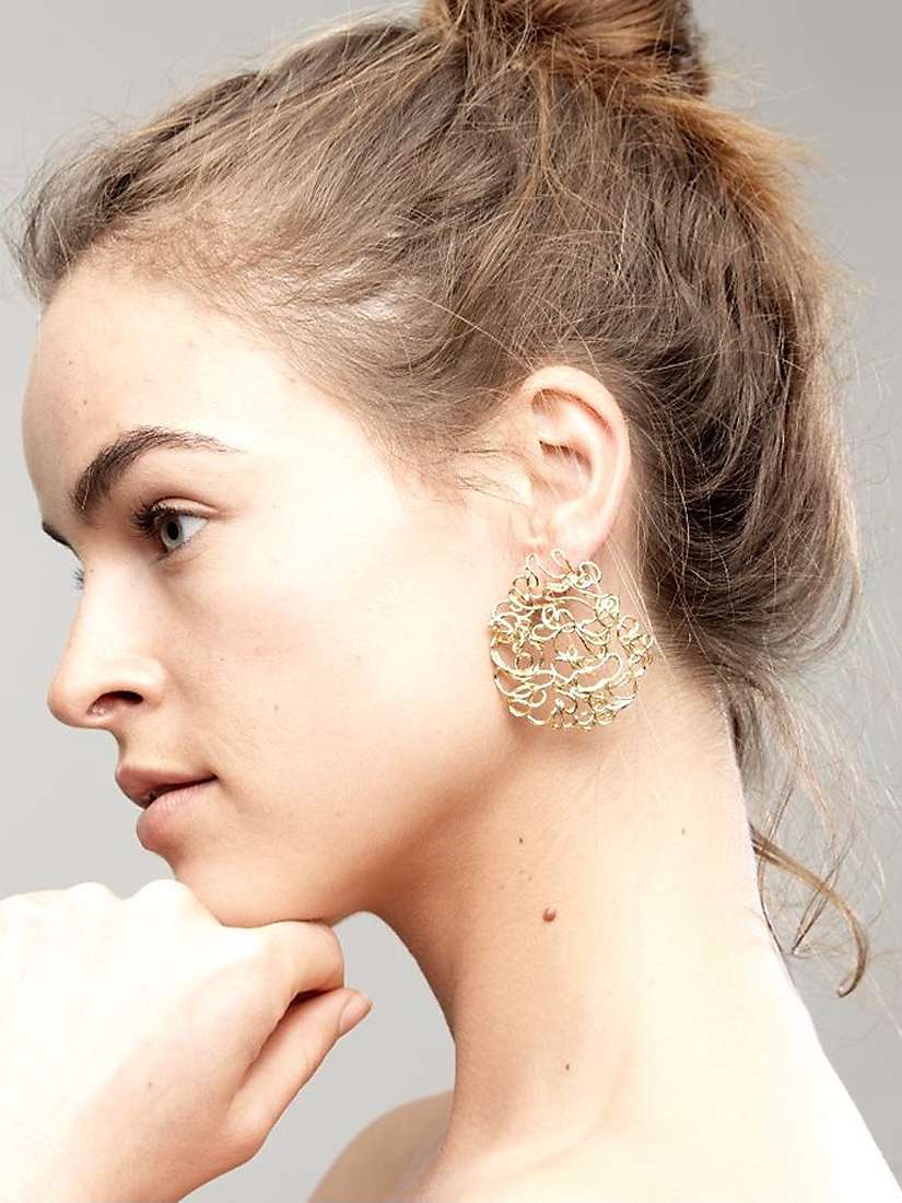 Buy Deborah Blyth Amara Round Stud Earrings, Gold Online at johnlewis.com