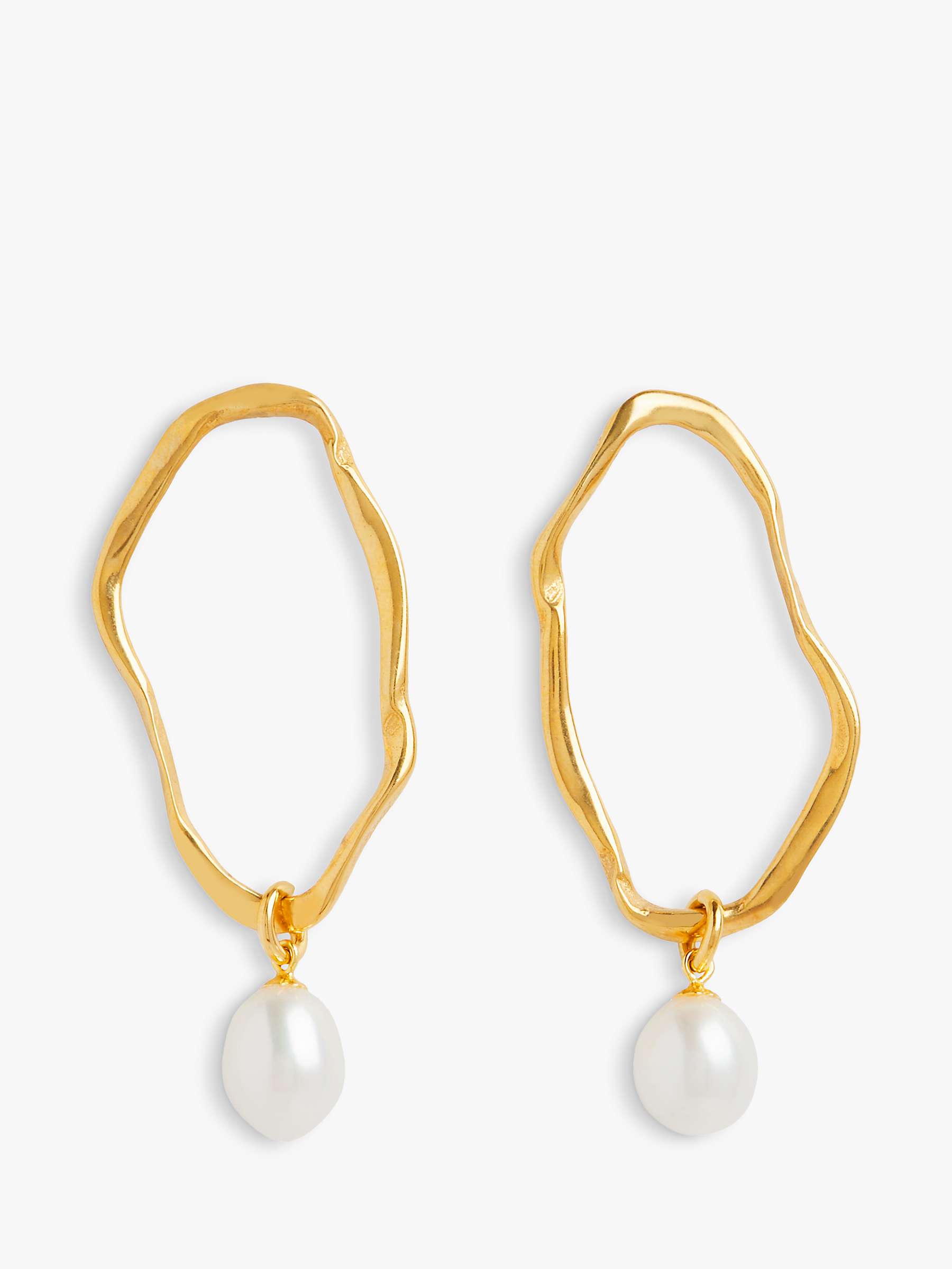 Buy Deborah Blyth Baroque Pearl Ripple Drop Earrings, Gold Online at johnlewis.com