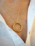 Deborah Blyth Artemis Circle Pendant Necklace, Gold