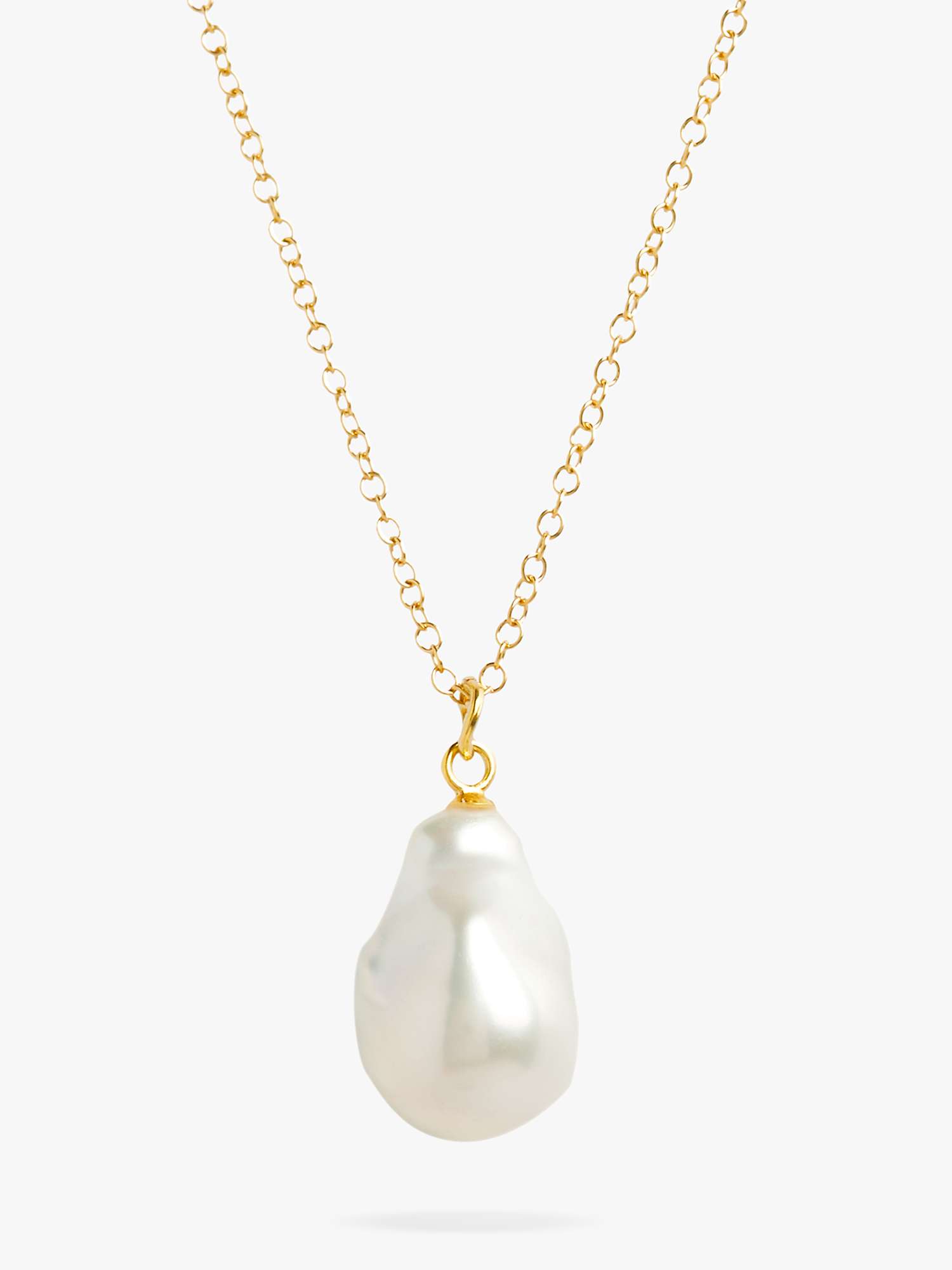 Buy Deborah Blyth Ula Baroque Pearl Pendant Necklace, Gold Online at johnlewis.com