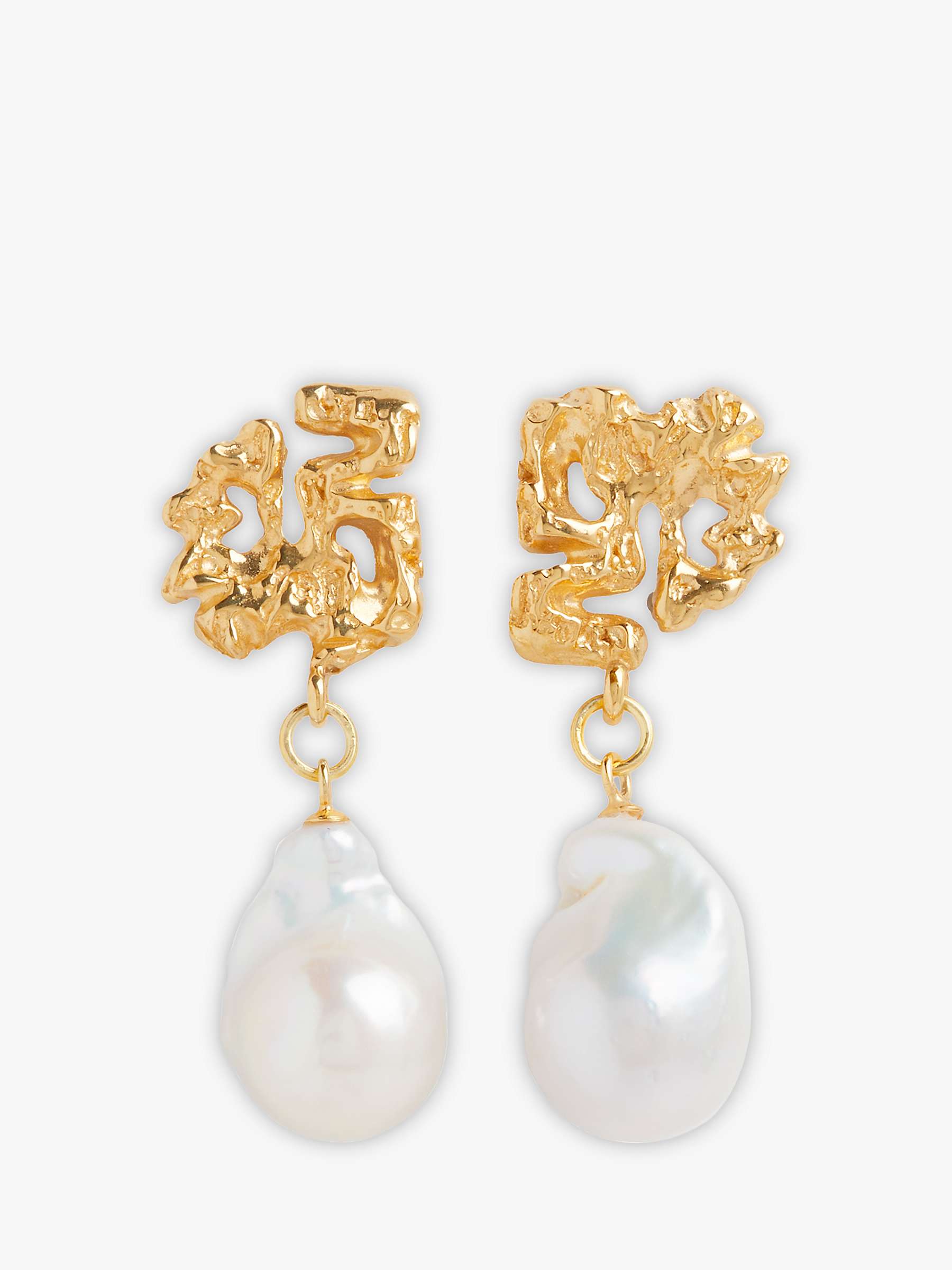 Buy Deborah Blyth Persephone Baroque Pearl Drop Earrings, Gold Online at johnlewis.com
