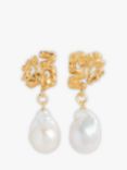 Deborah Blyth Persephone Baroque Pearl Drop Earrings, Gold