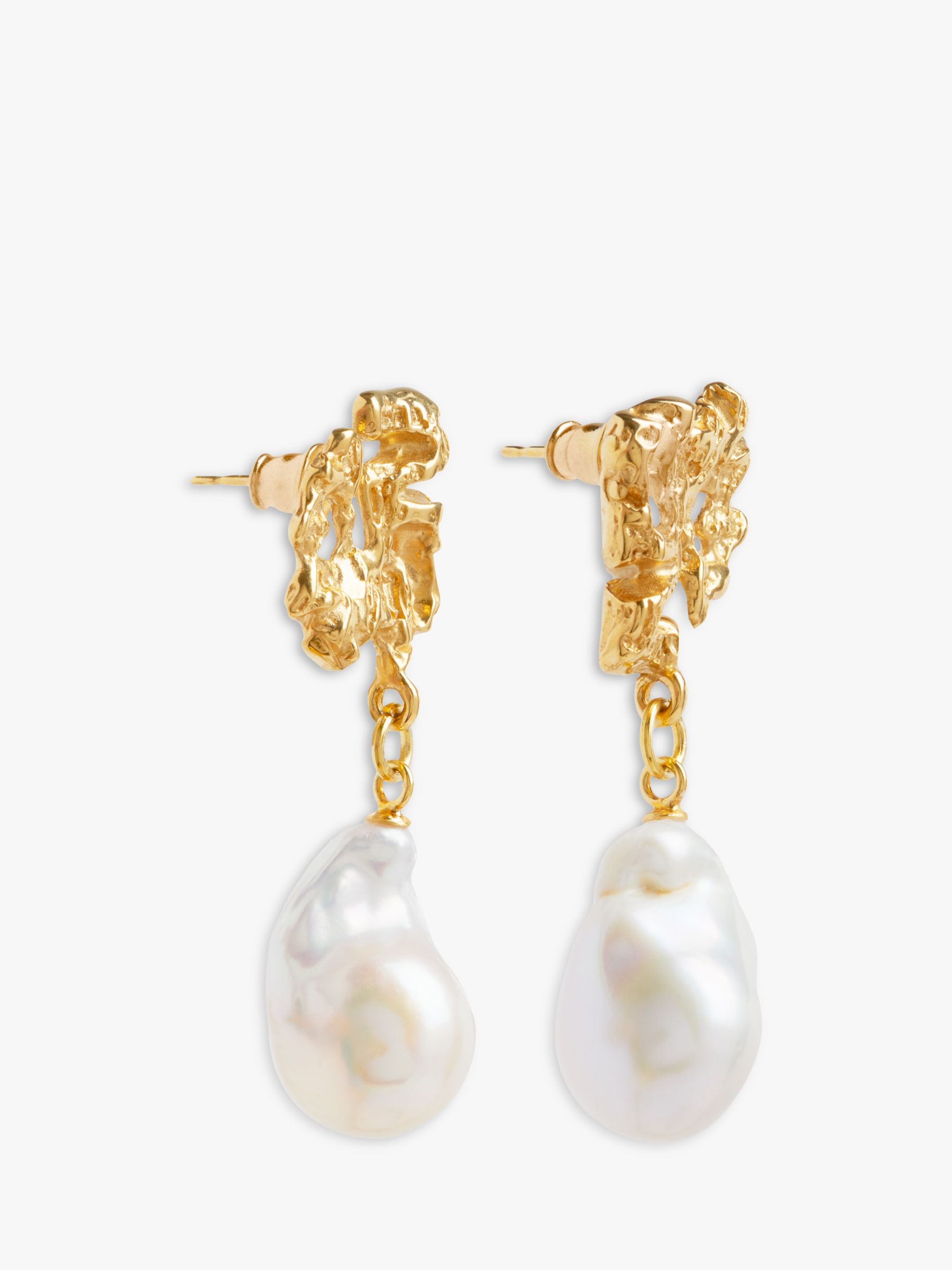 Buy Deborah Blyth Persephone Baroque Pearl Drop Earrings, Gold Online at johnlewis.com