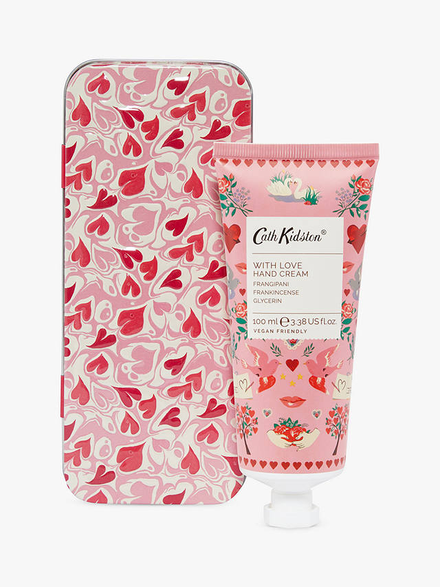 Cath Kidston With Love Hearts Hand Cream & Tin Set, Pink/Multi 1