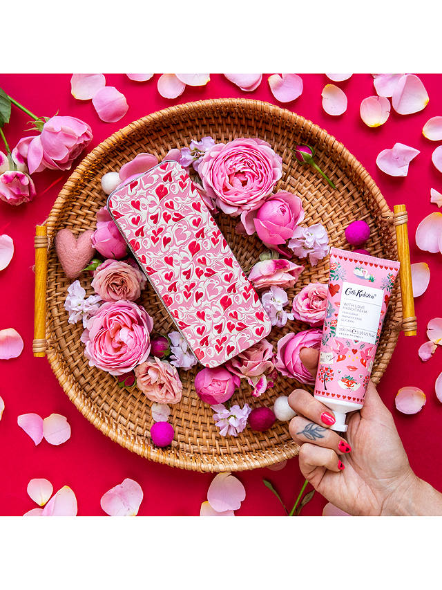 Cath Kidston With Love Hearts Hand Cream & Tin Set, Pink/Multi 4