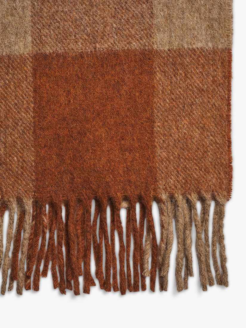 Piglet in Bed Cabin Wool Blanket, Burnt Orange/Multi, L220 x W140cm