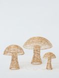 John Lewis Rattan Micro LED Mushrooms, Set of 3