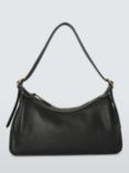 John Lewis Relax Scoop Leather Hobo Bag, Black